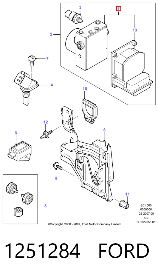 Unidade hidráulico de controlo ABS para Ford Mondeo III B4Y