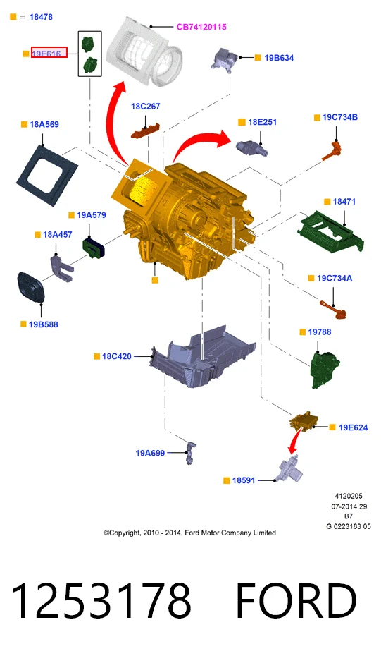 Acionamento de comporta de forno Ford Focus preço, a partir de 30,65 USD