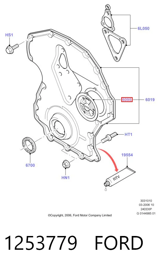 1253779 Ford Tampa da bomba de combustível