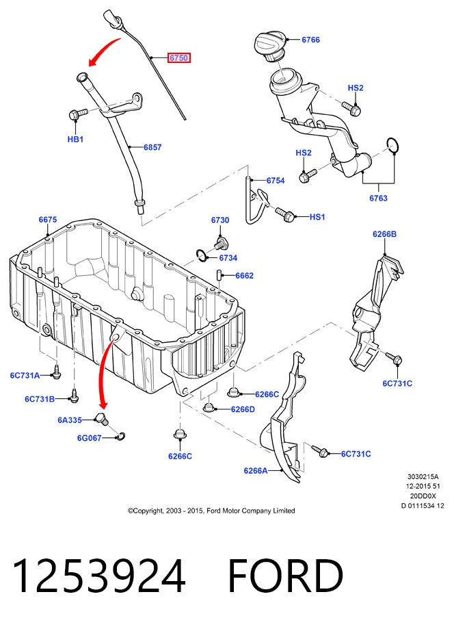 Compre Sonda (indicador) do nível de óleo no motor Ford Kuga 1