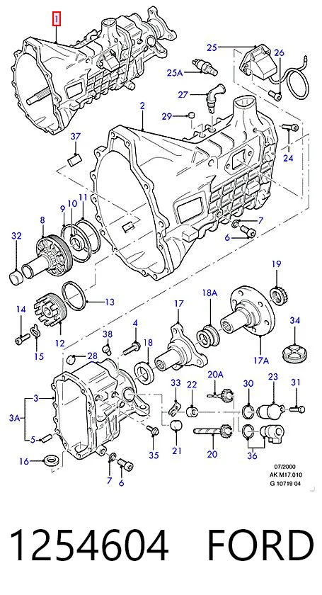 Caixa de Mudança montada (caixa mecânica de velocidades) para Ford Transit E
