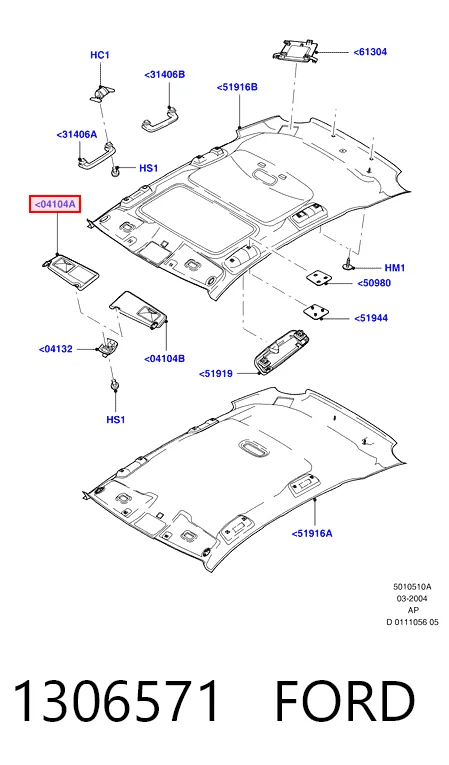 Pala contra o sol para Ford C-Max  DM2