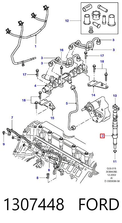 Injetor de injeção de combustível C2S30226 Jaguar