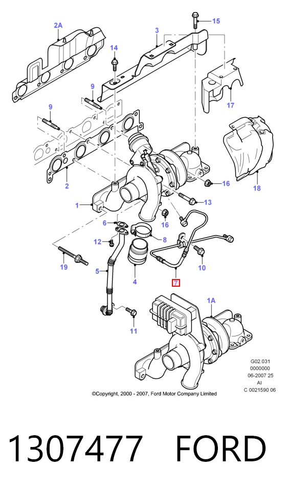 Compre JDE4217 Jaguar Tubo (mangueira) de fornecimento de óleo de turbina