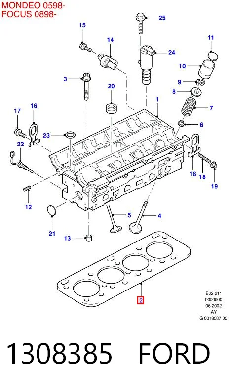 Vedante de cabeça de motor (CBC) Mazda YF0910271B preço, a partir de 34,09 USD