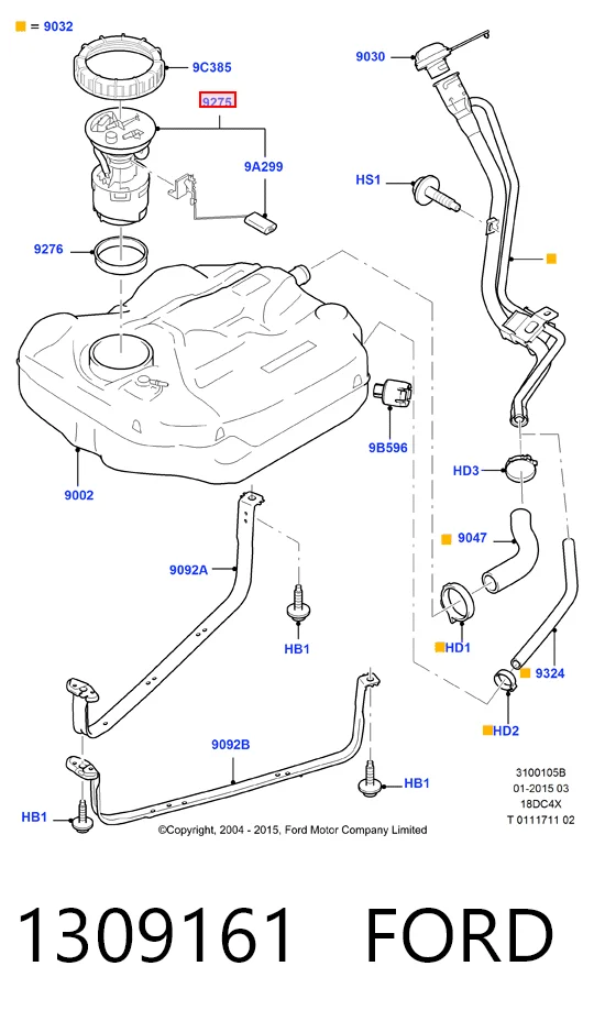 Compre Módulo de bomba de combustível com sensor do nível de combustível Ford Kuga 1