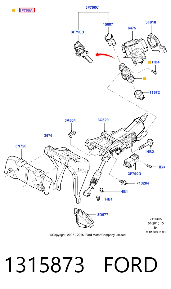 Fecho de ignição para Ford Mondeo IV CA2