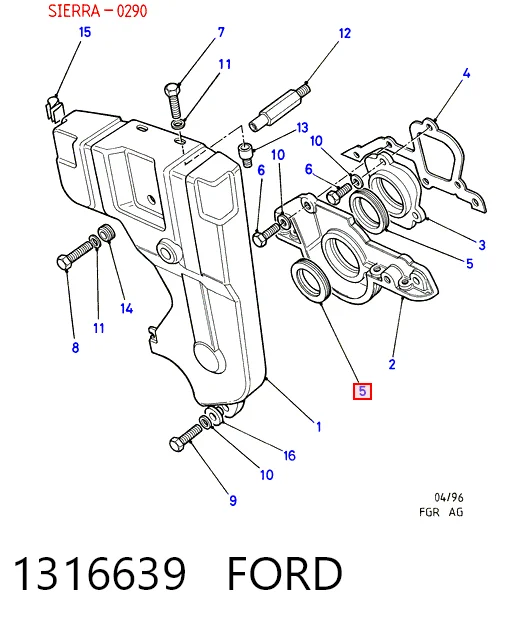  Vedação dianteira de cambota de motor Ford Escort IV hatchback (GAF, AWF, ABFT) (1985 - 1990) IV