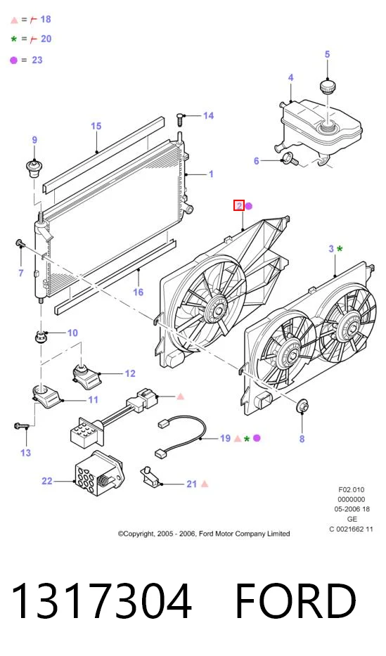 Ventilador elétrico de esfriamento montado (motor + roda de aletas) Ford Mondeo III B4Y ao melhor preço
