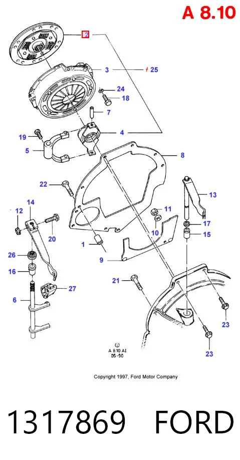 Disco de embraiagem para Ford Escort IV AWF, AVF