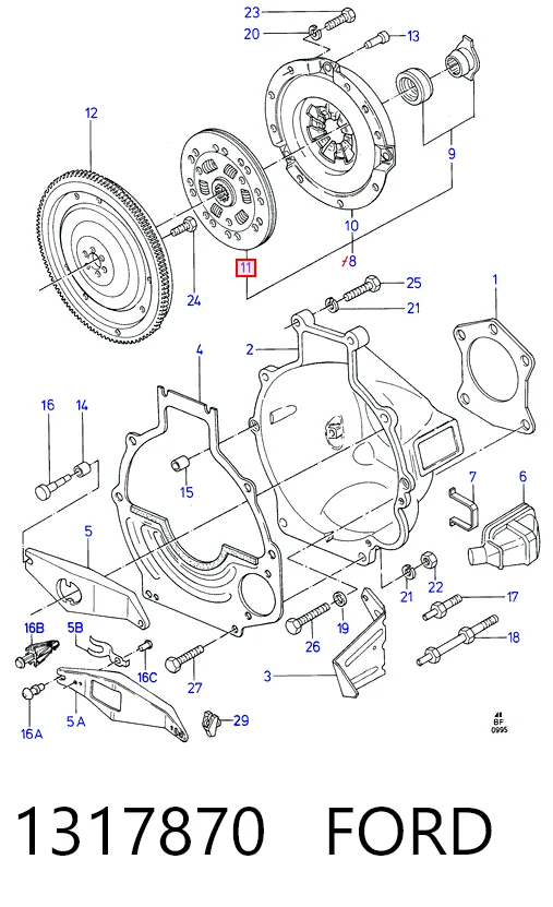 Disco de embraiagem Ford Sierra II GBG, GB4
