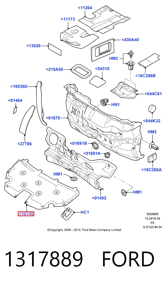 Isolamento de ruído da capota Ford C-Max  DM2