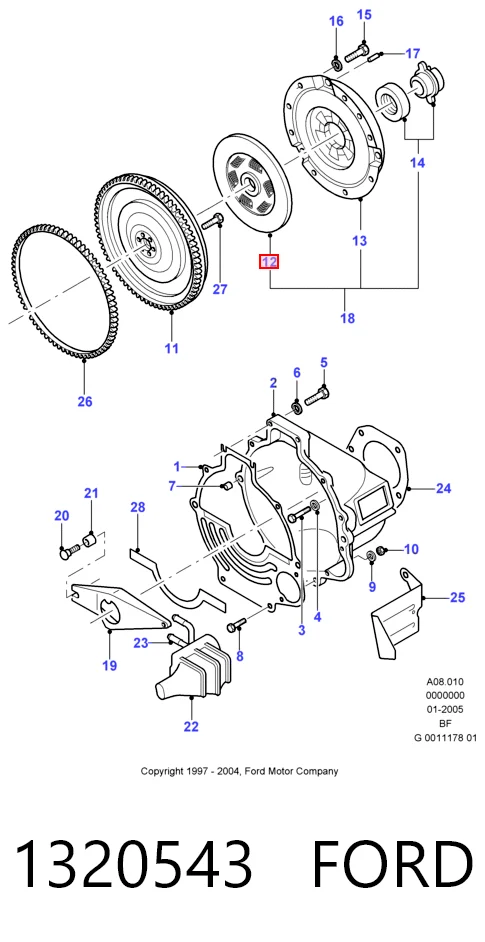  Disco de embraiagem Ford Sierra II sedan (GBG, GB4) (1987 - 1993) II