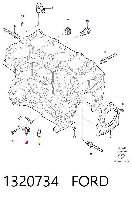 Sensor de detonação Mazda CX-7  ER