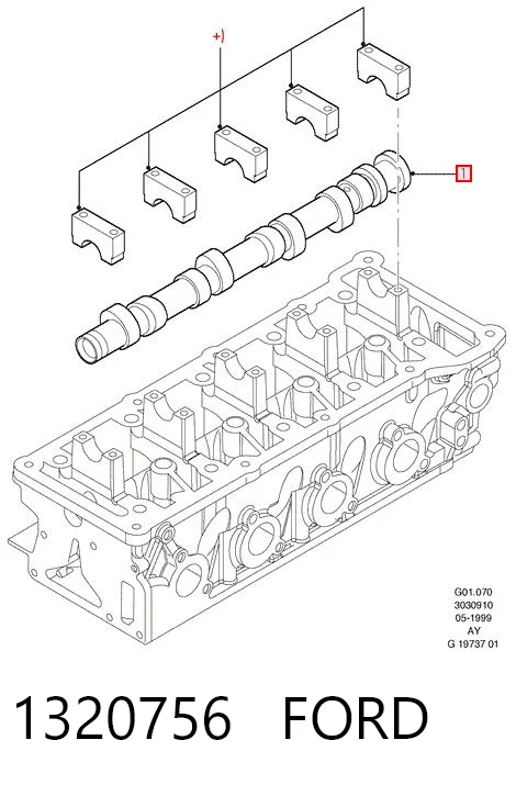 1320756 Ford Árvore distribuidora de motor