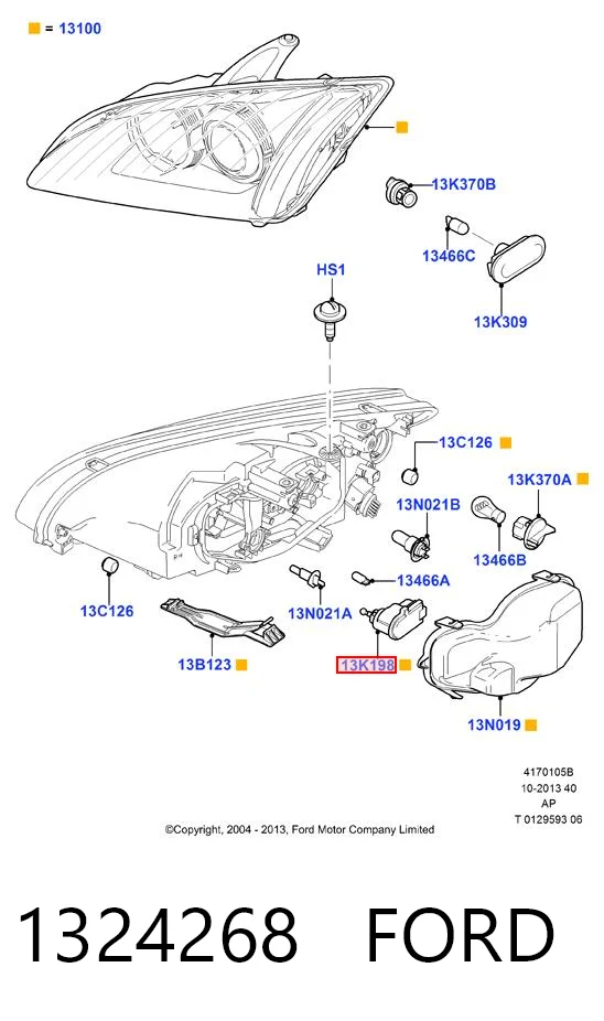 1324268 Ford Corretor da luz