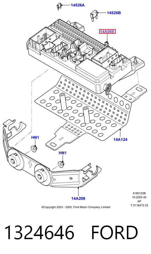 Unidade de dispositivos de segurança para Ford Focus II DA, HCP, DP