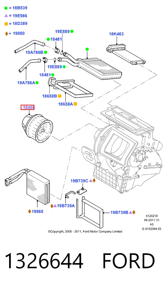 Compre Motor de ventilador de forno (de aquecedor de salão) Volvo C30 