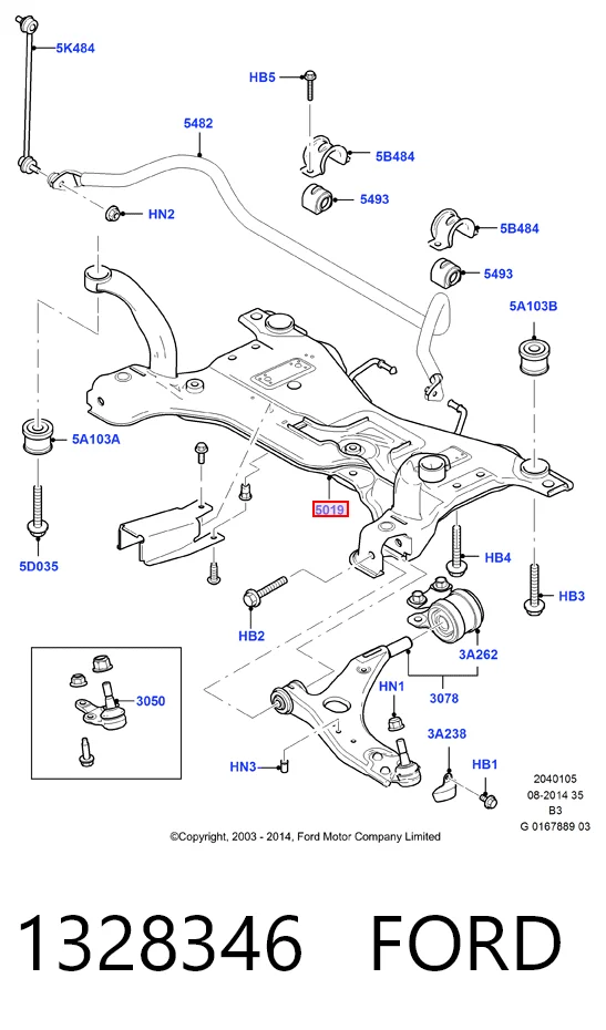 Compre Viga de suspensão dianteira (plataforma veicular) Ford Focus 2
