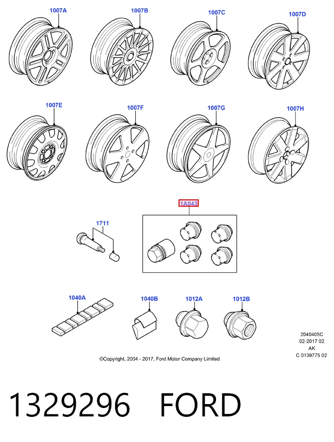  Parafuso de roda Ford Fiesta Mk5 hatchback (JH, JD) (2001 - 2008) Mk5