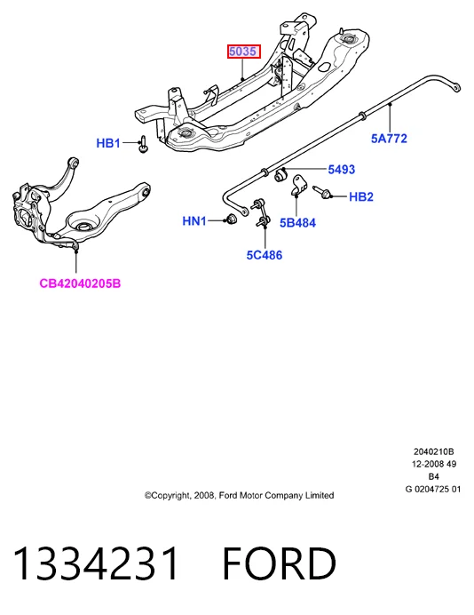 Viga de suspensão traseira (plataforma veicular) HMP4M515K067CG Hmpx