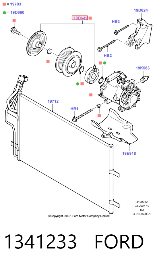 1341233 Ford Compressor de aparelho de ar condicionado