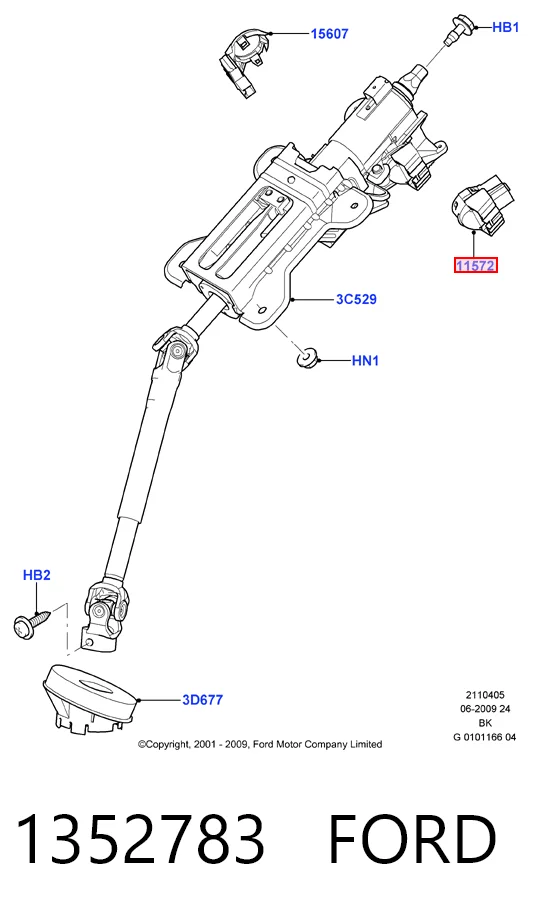 1352783 Ford Grupo de contato de fecho de ignição