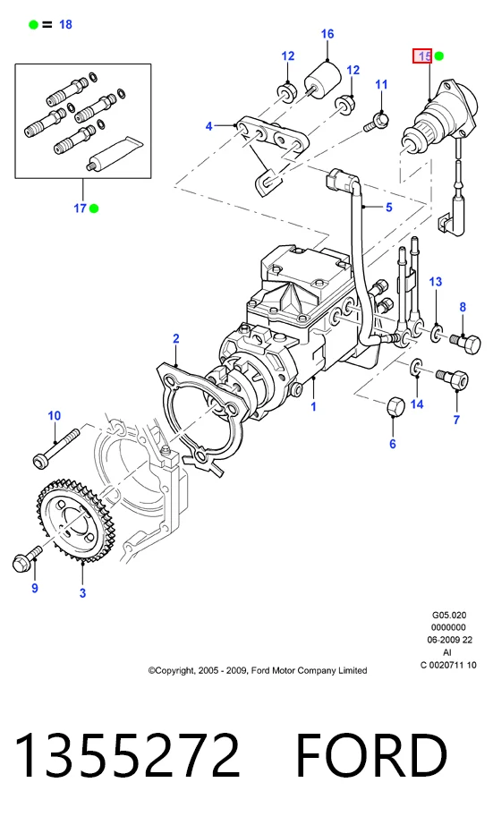986444954 Bosch Válvula de regulação de pressão (válvula de redução da Bomba de Combustível de Pressão Alta) Common-Rail-System