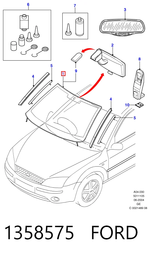 Pára-brisas Ford Mondeo preço, a partir de 11,88 USD