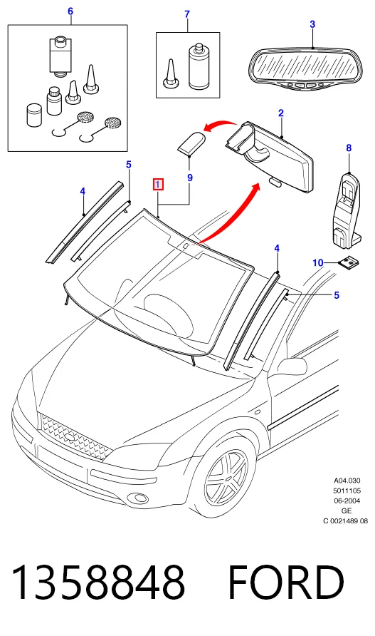 Pára-brisas para Ford Mondeo III B4Y