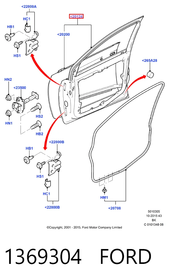  Porta dianteira esquerda Ford Fusion carrinha (JU) (2002 - 2012) 
