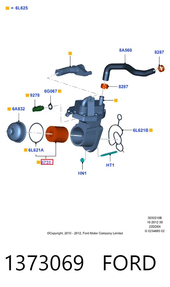 1373069 Ford Filtro de óleo