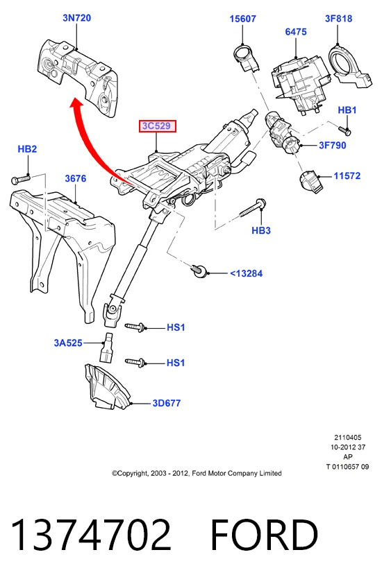 Compre Coluna da direção Ford C-Max 