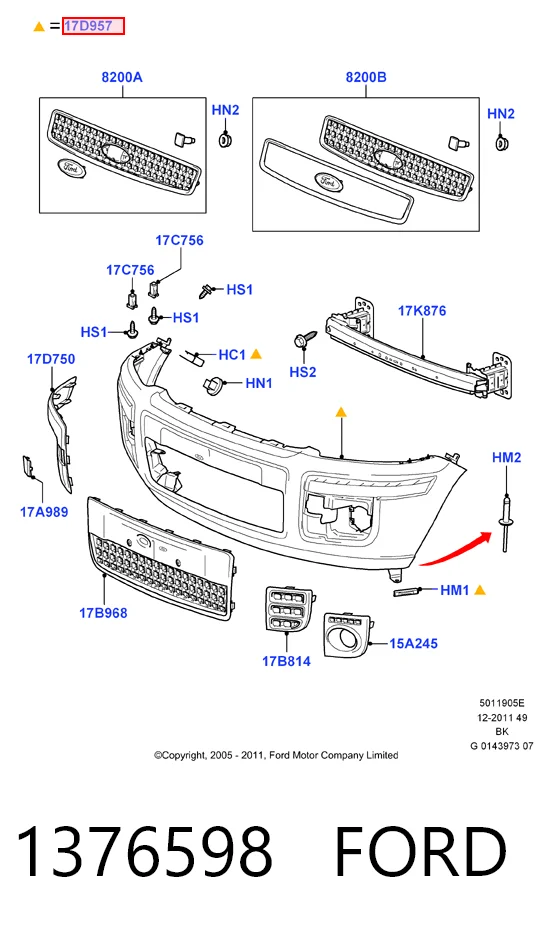 Pára-choque dianteiro para Ford Fusion  JU