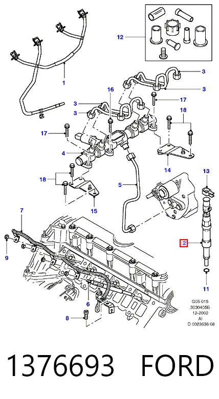 1376693 Ford Injetor de injeção de combustível