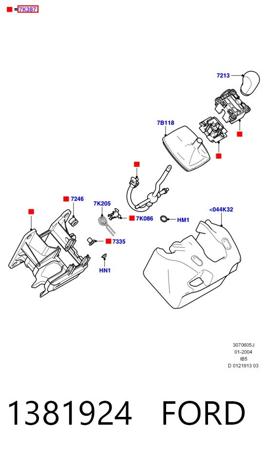 Mecanismo de mudança (ligação) para Ford C-Max  DM2