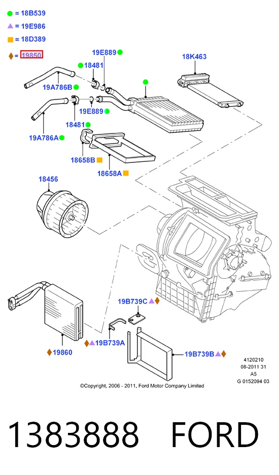 Vaporizador de aparelho de ar condicionado Volvo S40 II sedan (MS) (2004 - 2012) II