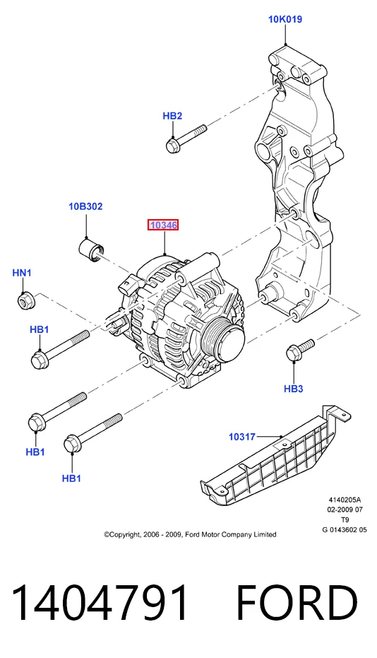 1404791 Ford Gerador