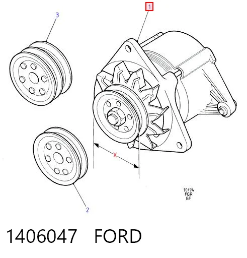 1406047 Ford Gerador