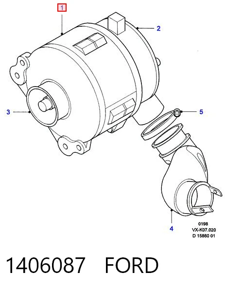 1406087 Ford Gerador