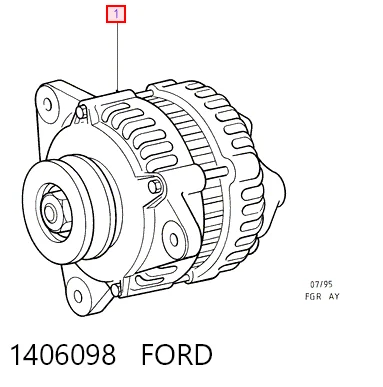  Gerador Ford Fiesta COURIER сaixa (J5S, J3S) (1996 - 2002) COURIER