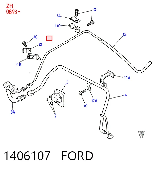 Compressor de aparelho de ar condicionado para Ford Escort '91 EXPRESS AVL