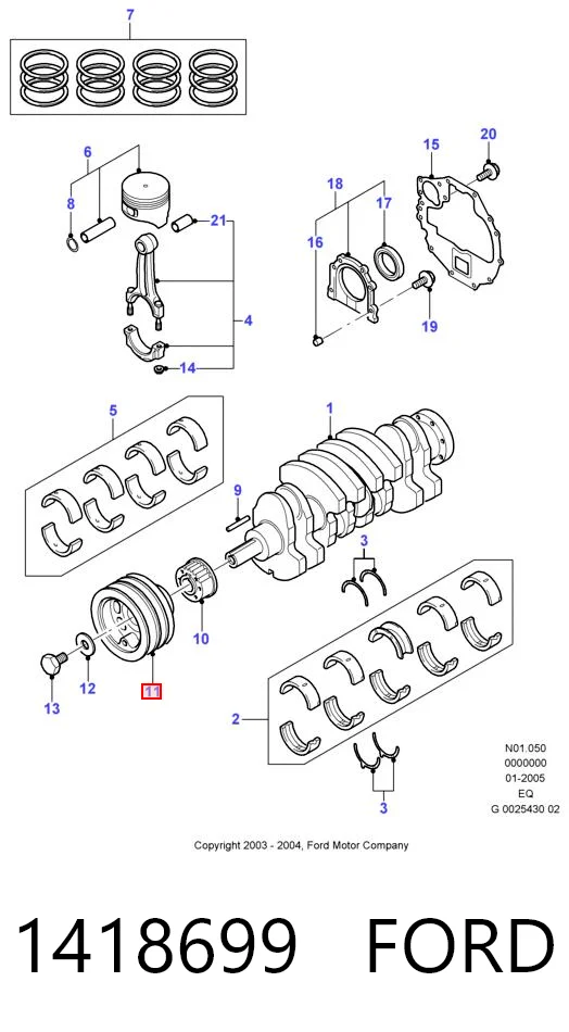 Polia de cambota para Ford Ranger ER