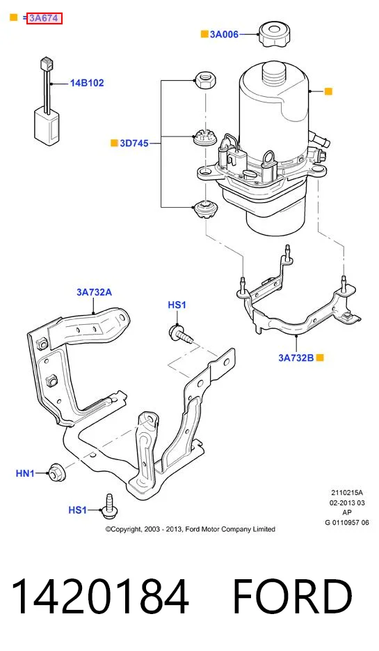 1420184 Ford Bomba da Direção hidrâulica assistida