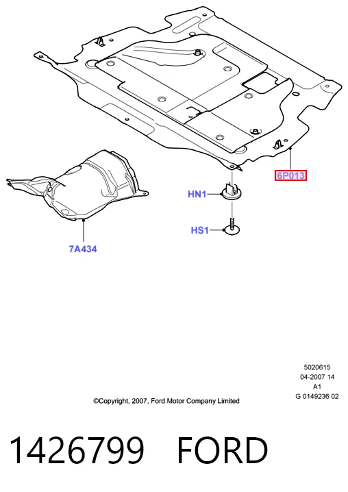 Proteção de motor, de panela (da seção de motor) para Ford Galaxy II CA1 WA6