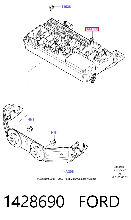  Unidade de dispositivos de segurança Ford Focus II hatchback (DA, HCP, DP) (2004 - 2011) II