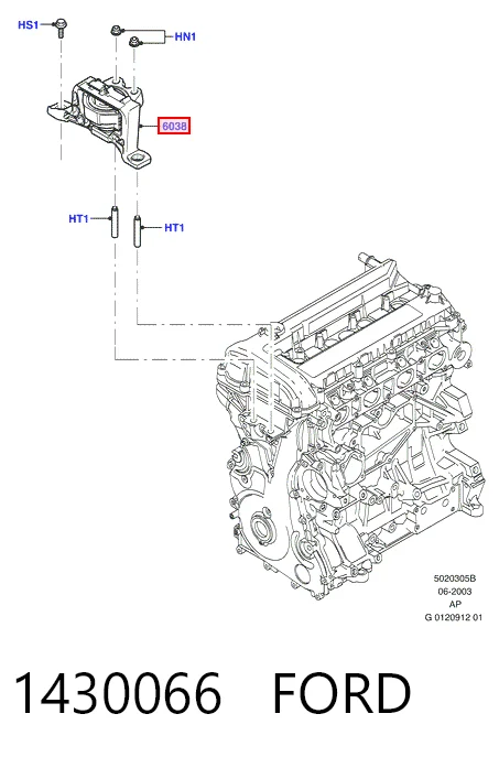 1430066 Ford Coxim (suporte) direito de motor