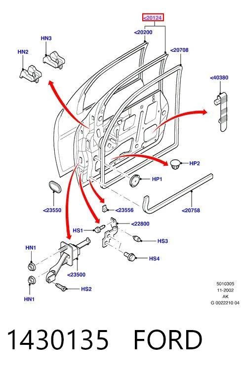 Porta dianteira esquerda para Ford Focus I DFW