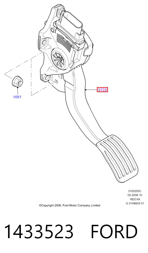 Pedal de gás (de acelerador) para Ford Galaxy II CA1 WA6