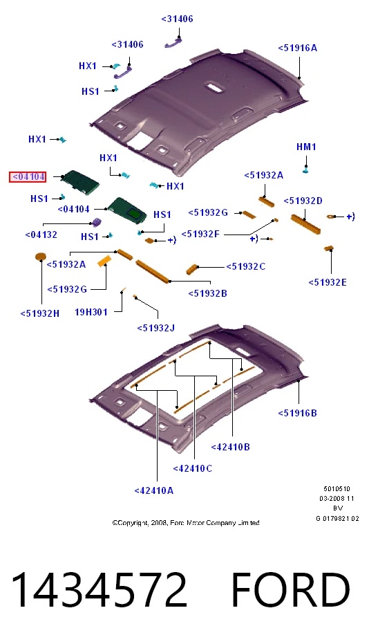  Pala contra o sol Ford C-Max monovolume (DM2) (2003 - 2007) 